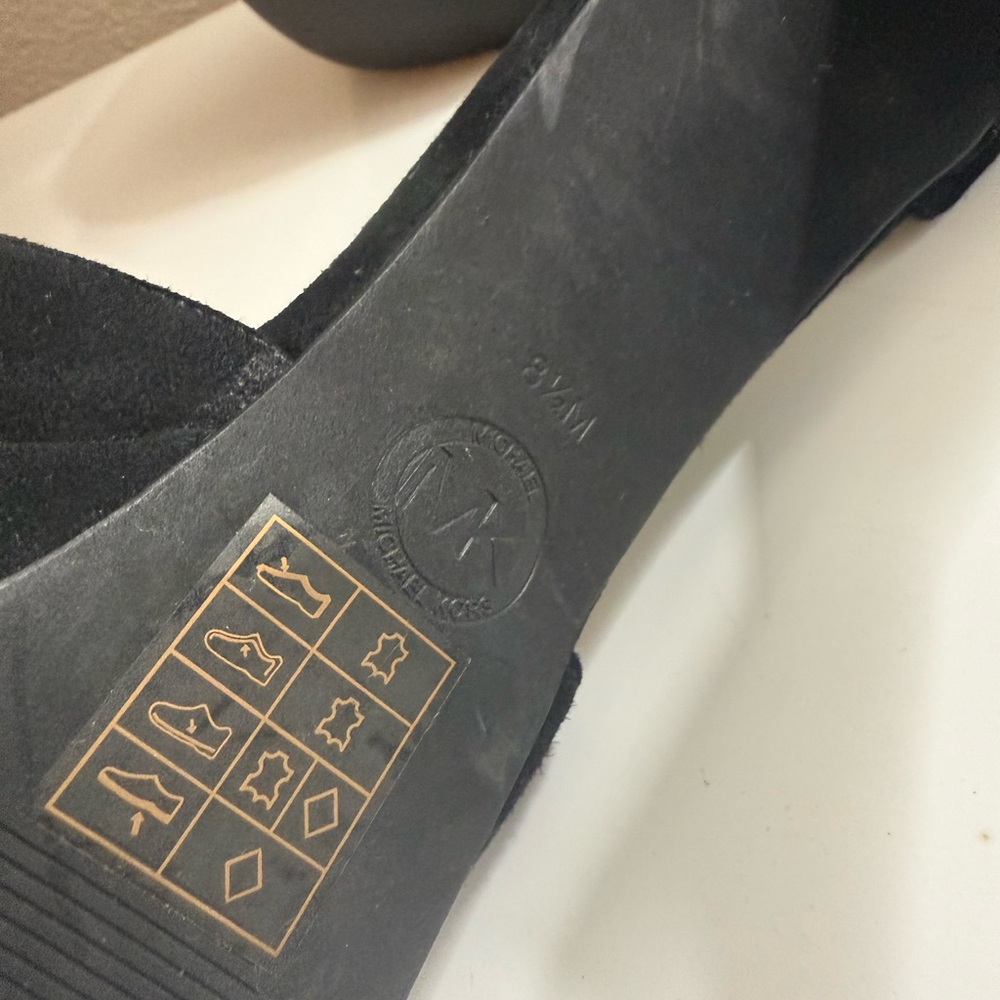 Michael Kors Black Peep Toe Heels - Picture 5 of 6